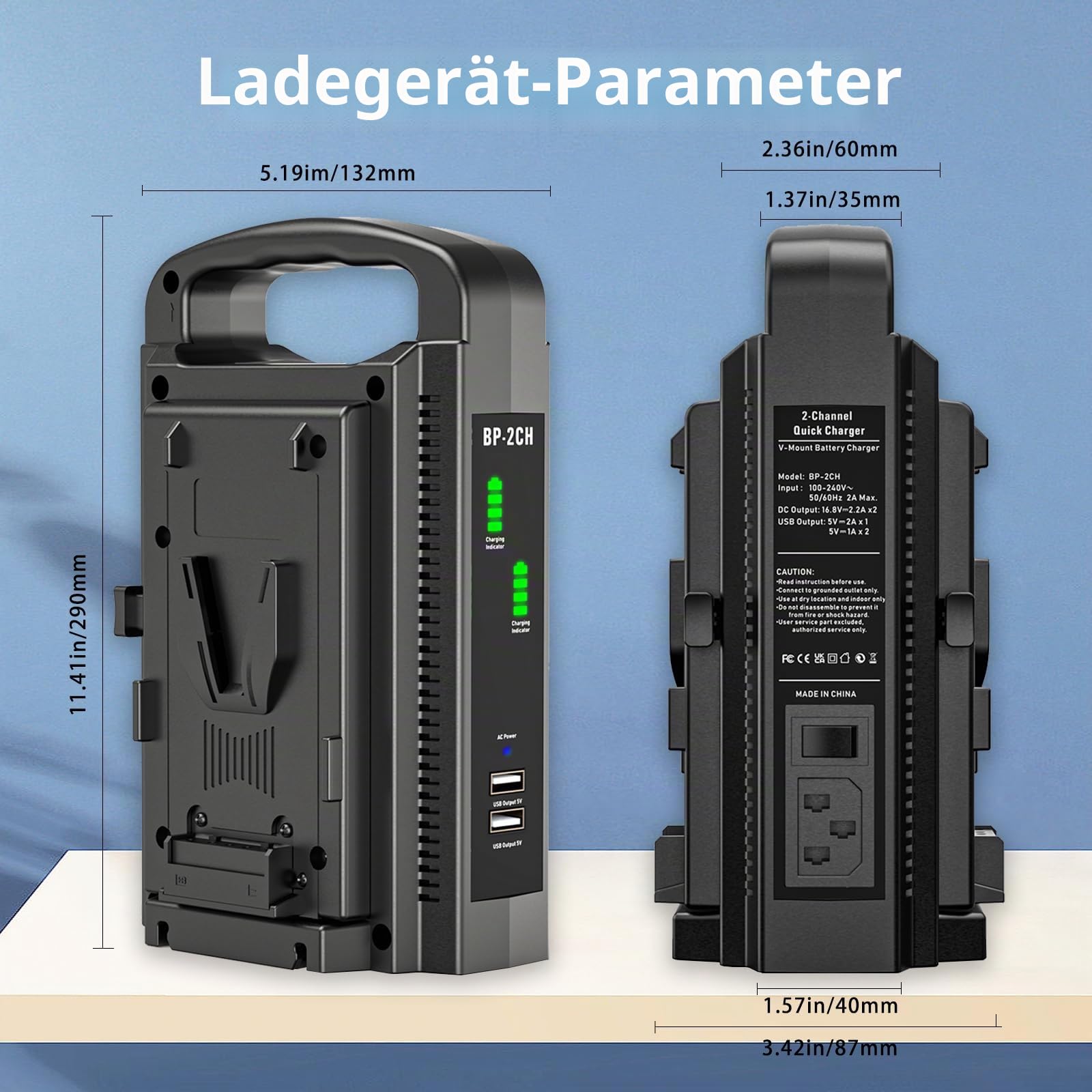 V Mount Akku ladegerät Dual Channel V-Mount V-Lock-Akkuladegerät für Allen V-Mount-Platten (Akku Nicht im Lieferumfang enthalten)