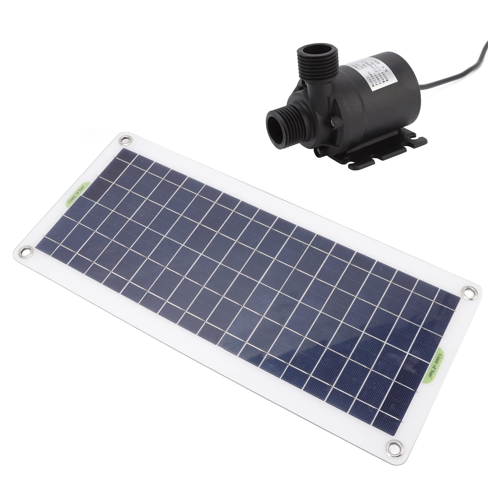 Solar-Brunnen-Pumpen-Kit, 30W 12V 800L/h Polysilizium-Solarpanel-Wasserpumpe für Vogelbad, Fischteich, Garten, Hydroponik, Rasen, Aquakultur, Kleine Teichpumpe für draußen