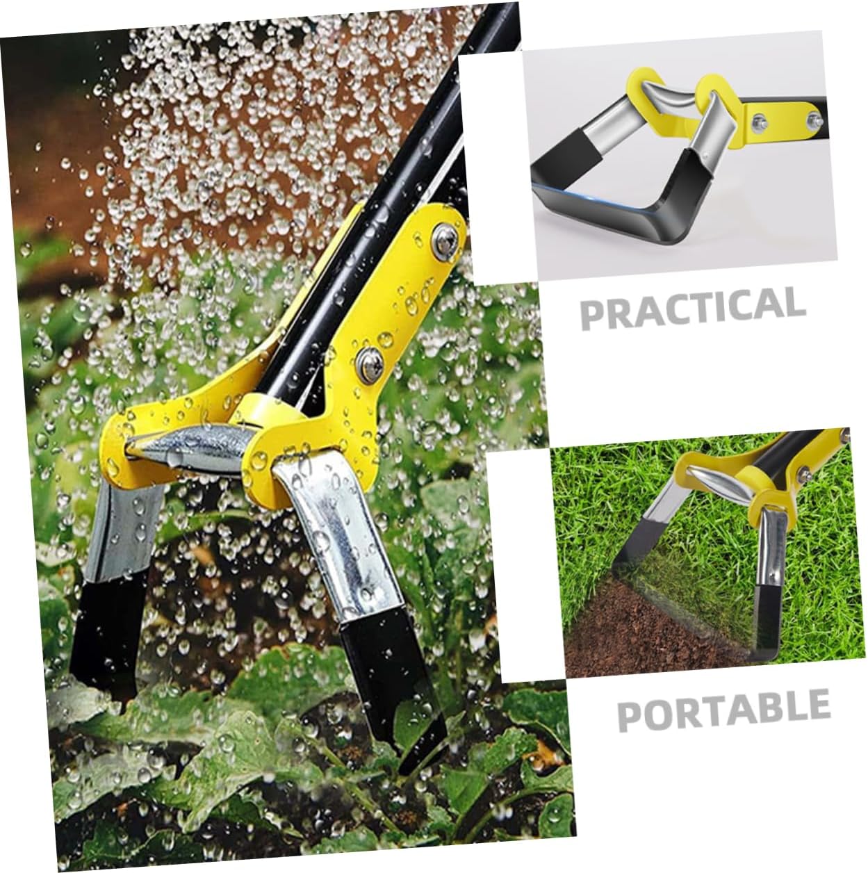 YARNOW 1.6m Weeding Ring Hoe Japanese Weeding Tool Garden Hoe for Gardening Small Garden Easy to Use