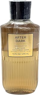 Bath and Body mens 3 in 1 hair face and body wash with vitamin Shower gel (10 fl oz / 295 ml, After dark)