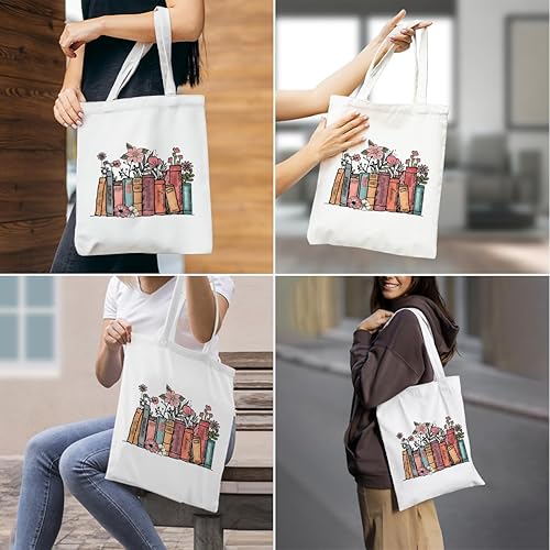Miniatura 5 de Inspirada bolsa de mano decoración de libros para ratones de biblioteca y amantes de la música, regalos para mujeres, mejores amigos, día de la