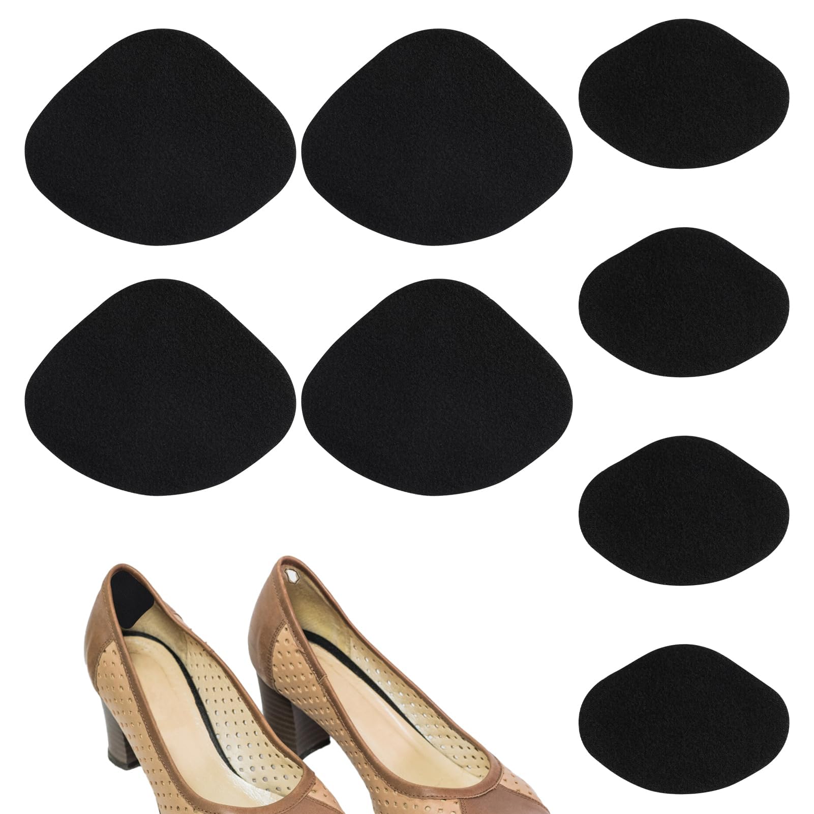 12 Patchs Autocollants Pour Réparer Talons De Chaussures - Protection Anti-usure, Cuir, 2 Tailles
