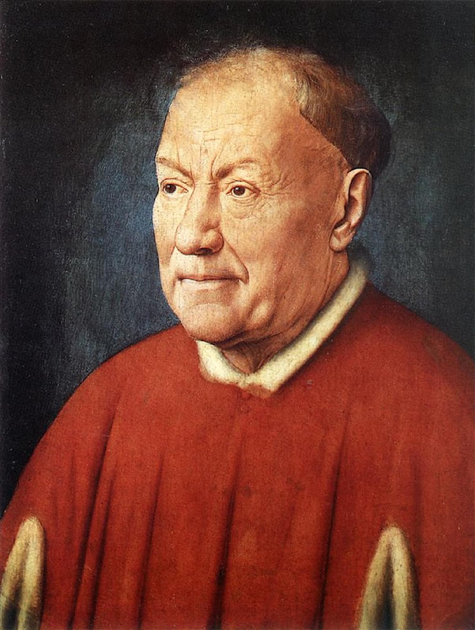 Serendipitp No Frame Abstract Painting Mural Print Picture Wall Decor Painting Portrait Of Cardinal Niccolò Albergati Jan Van Eyck Vintage Wall Artwork For Home Decor 60X90cm