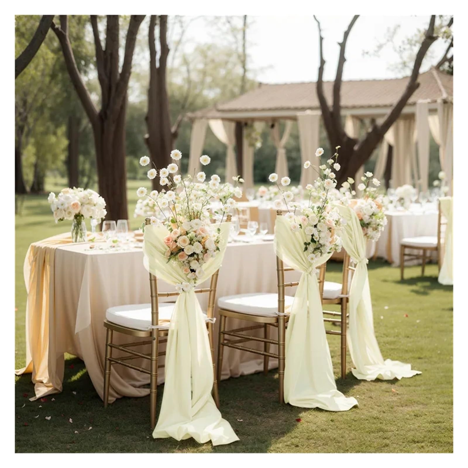 Stuhl SchäRpen 10/50 Stücke 17x250cm Shiny Chiffon Stuhl Schärpen Set Schärpe Gaze Hochzeit Stuhlhussen Band Hochzeit Party Gang Stuhl Dekoration FüR Hochzeit Party Hoteldekoration(Grass green,50pcs)