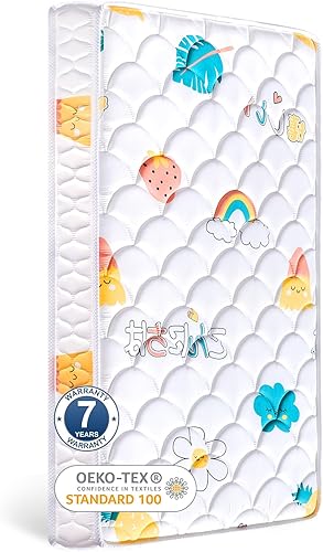Crib and Toddler Mattress - 52" x 27.6" x 5" - Breathable - Firm - Dual Sided Standard Size Baby Mattress for Crib and Toddler Bed - Baby Crib