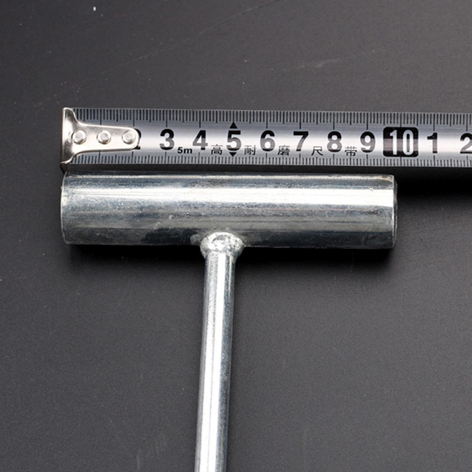 Qianly Manhole Hook Well Cover Lifter Tool Rigid Tool Hook Lift Manhole Covers Steel with T Shape Handle Utility Tool, 40CM