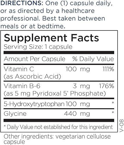 Miniatura 5 de Metabolic Maintenance 5-HTP (5-hidroxitriptófano), 100 mg - Suplemento de apoyo al estado de ánimo con vitamina C y vitamina B6 para el metabolismo