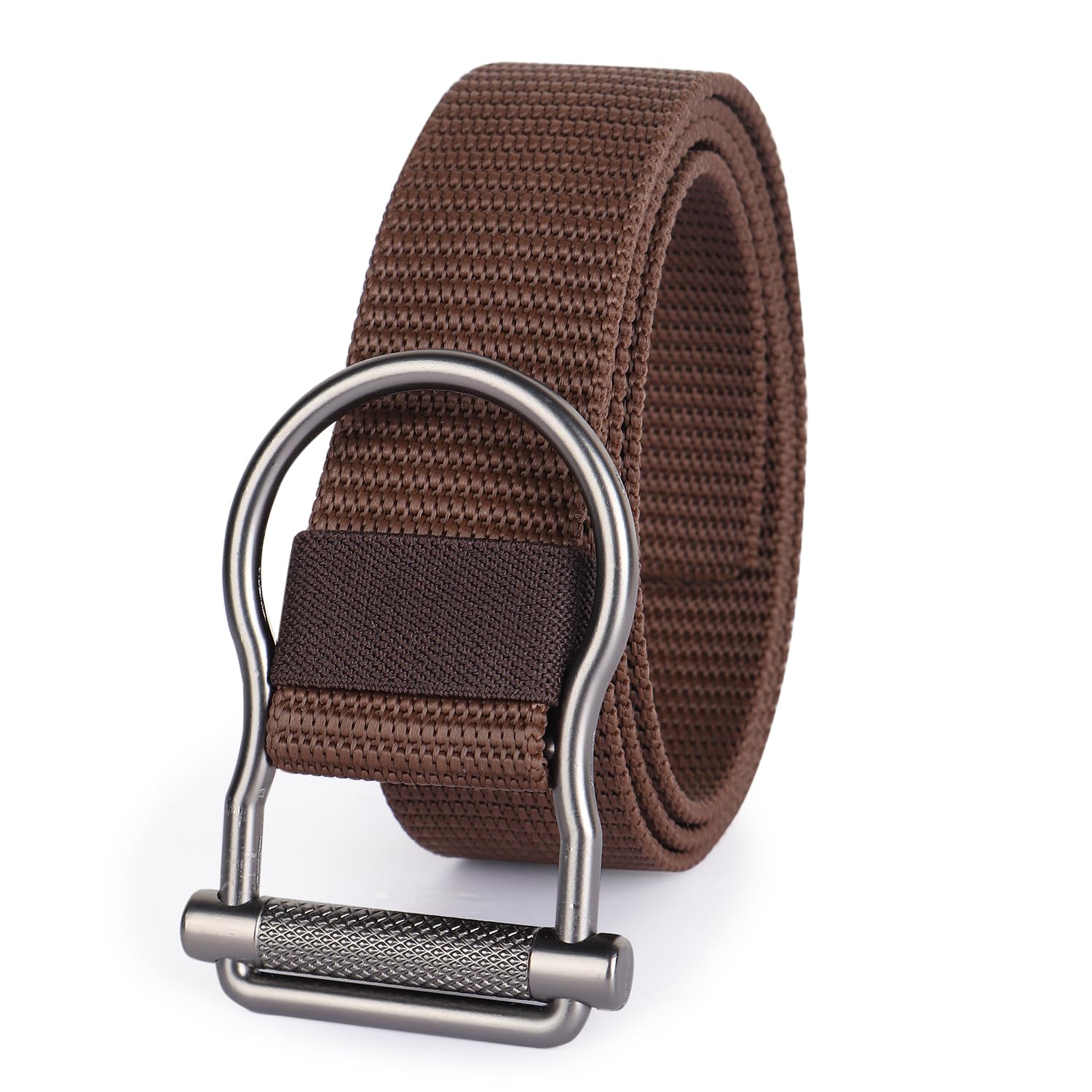 ZachariasMen's Nylon Fabric Army Tactical Solid Buckle Belt (Free Size) (Pack of 1)