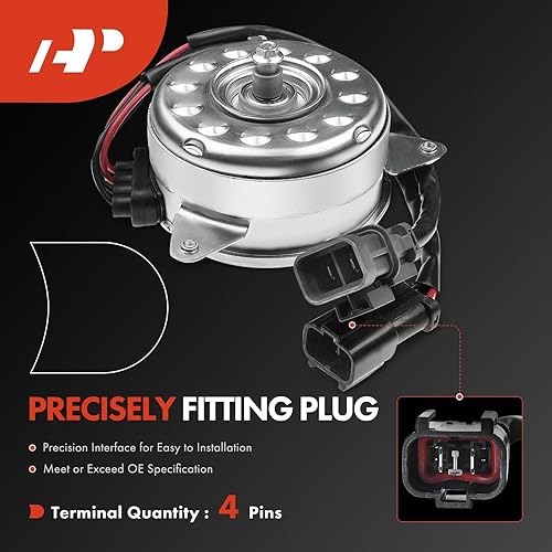 Miniatura 3 de A-Premium Motor de refrigeración del ventilador del radiador compatible con Nissan Versa 2012-2019, Versa Note 2014-2019, L4 1.6L, SedánHatchback,