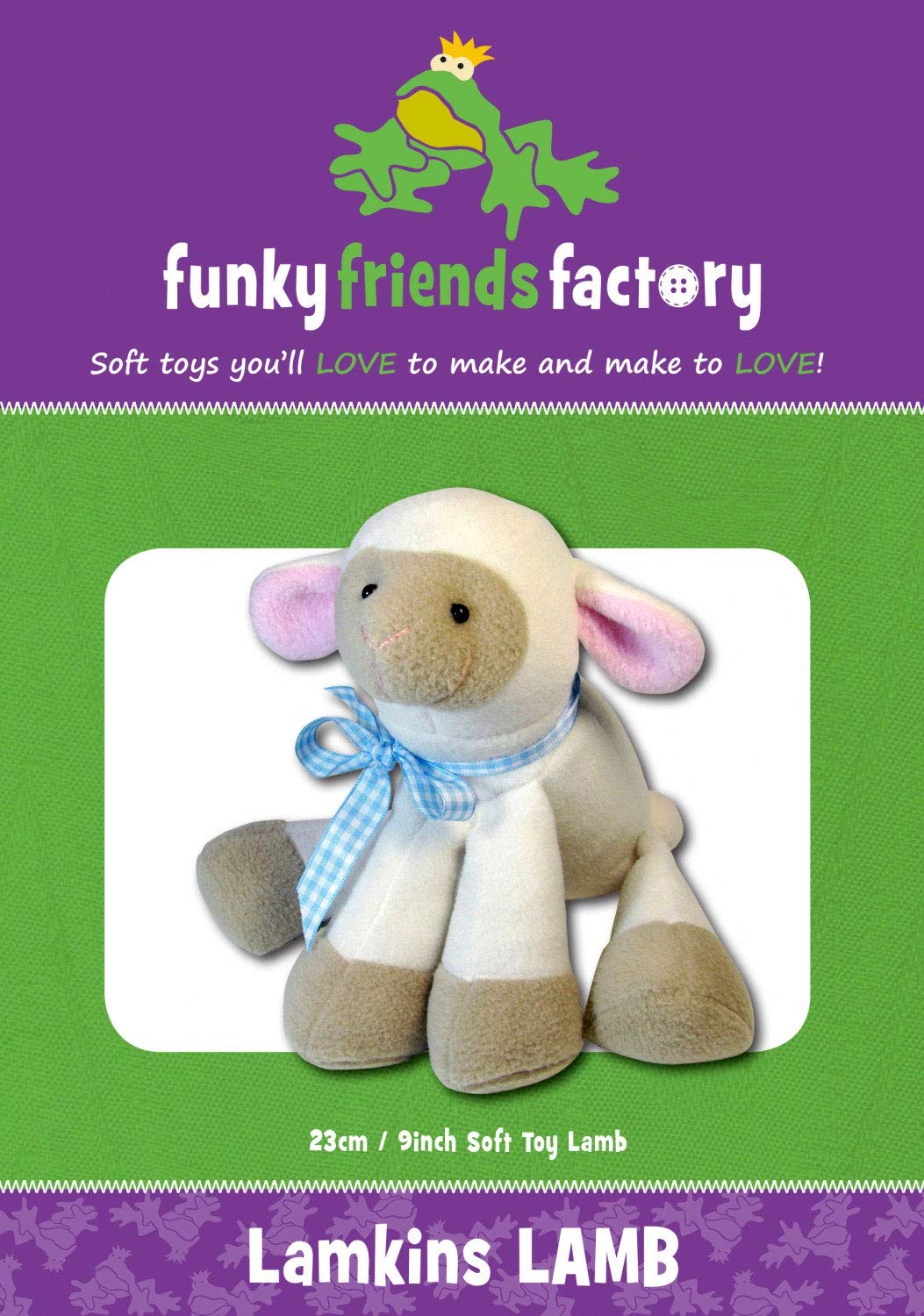 Funky Friends Paper Sewing Pattern Lamkins Lamb Soft Toy from Factory