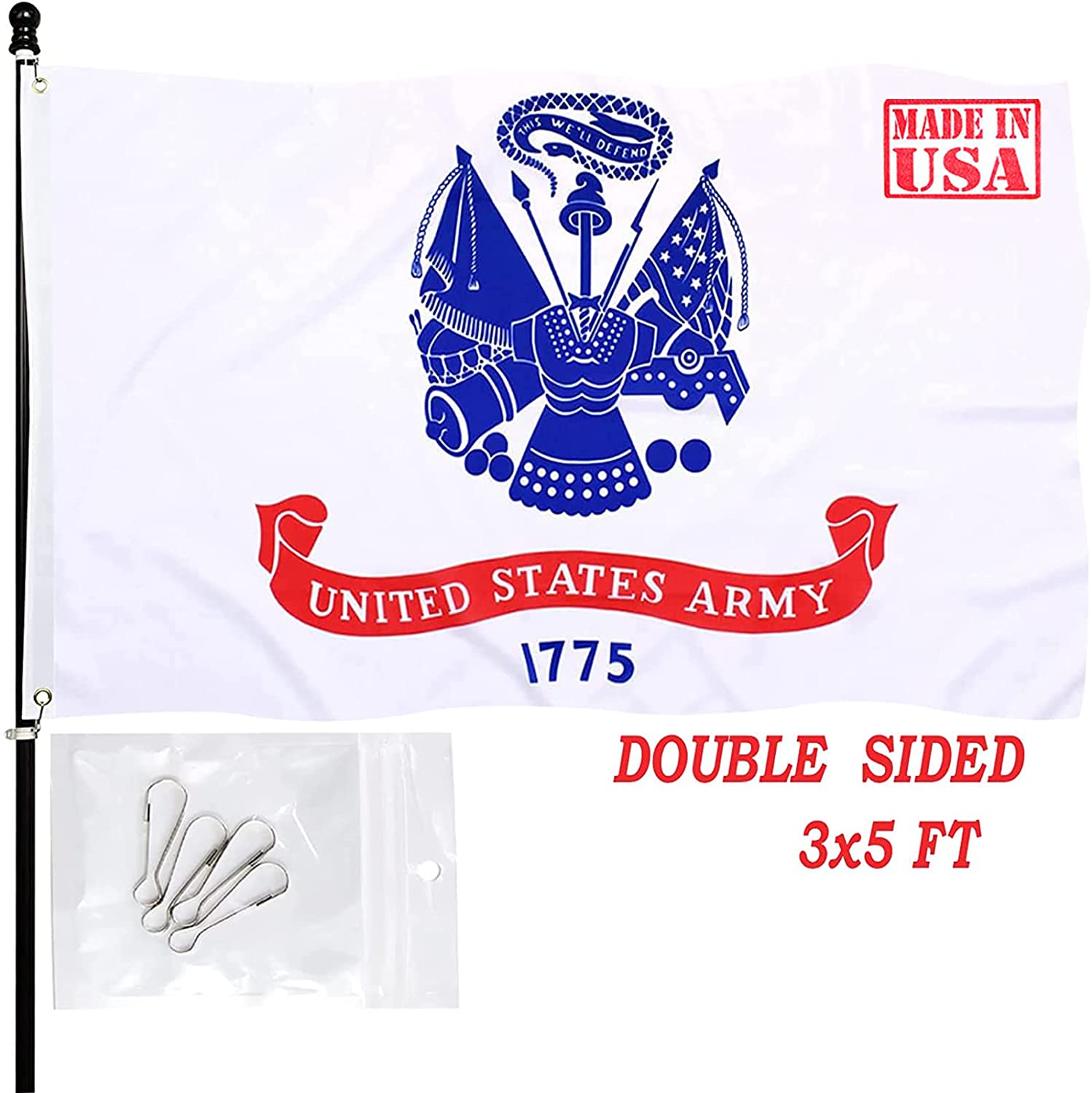 Bandiera 3 X 5 Ft Bandiere Da Esterno A Doppia Faccia Grande - Foto 9