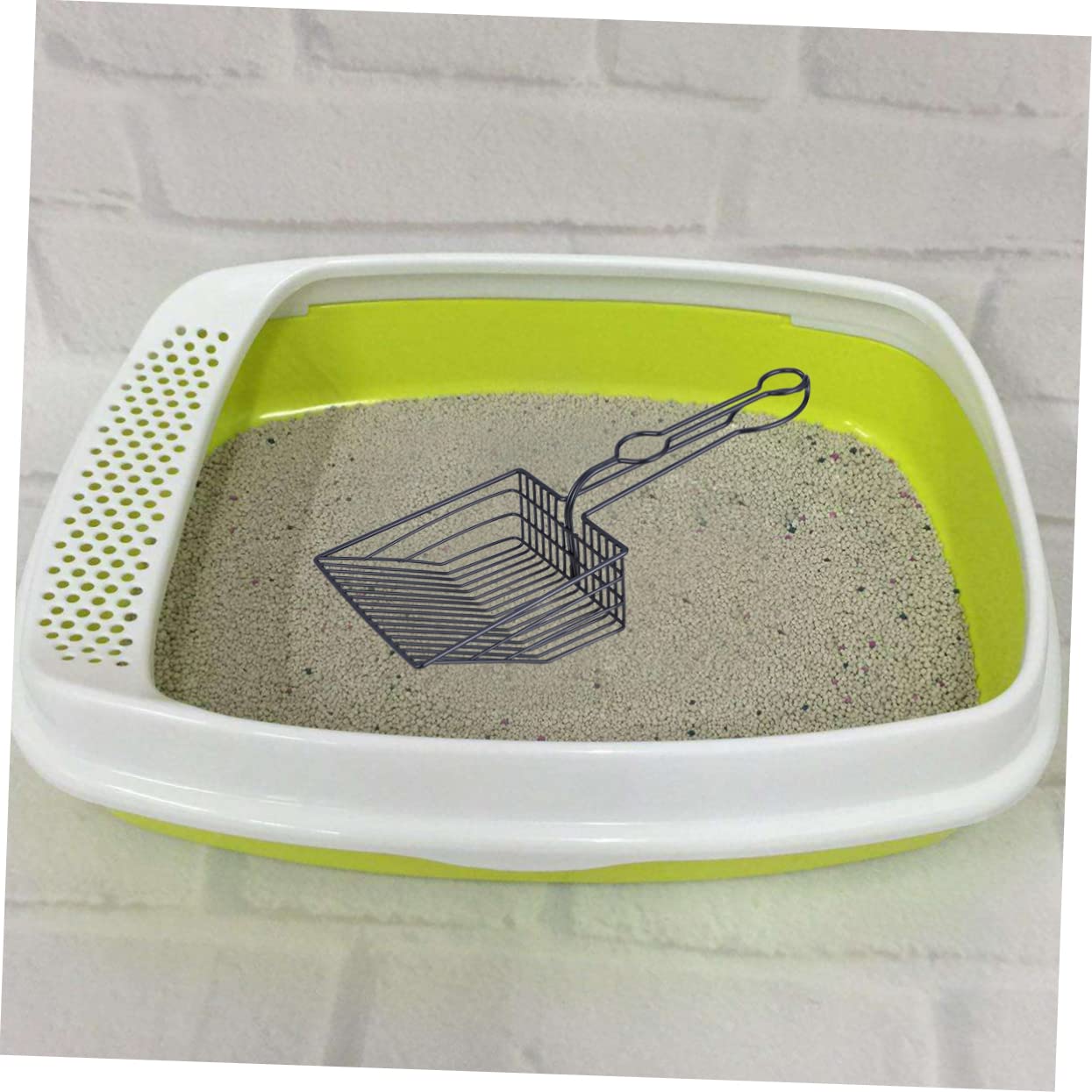 POPETPOP 2 Palas para Tamizar Mascotas Tamiz para Gatos con Soporte Pala para Arena para Gatos Pala Profunda para Gatos Pala para Arena para Gatos Pala para Arena Pala para Limpieza