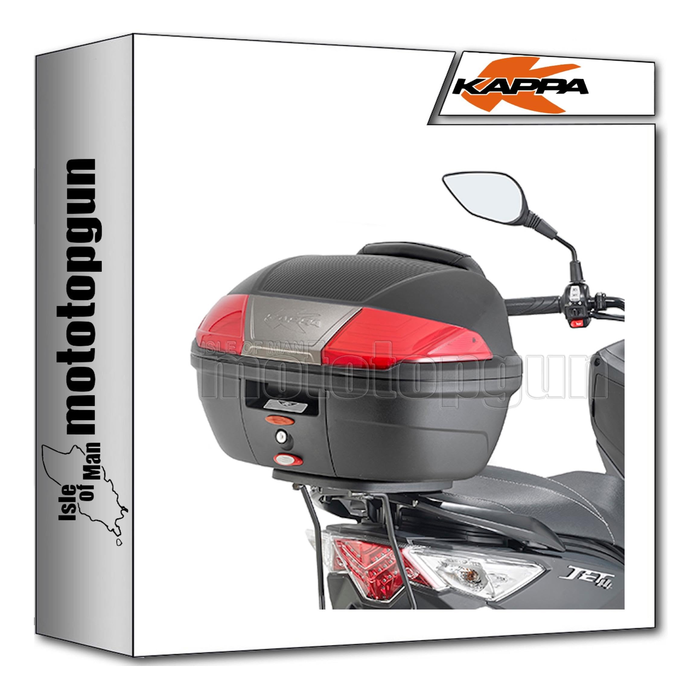 Support top case SYM Jet 14 résolvant le manque de rangement