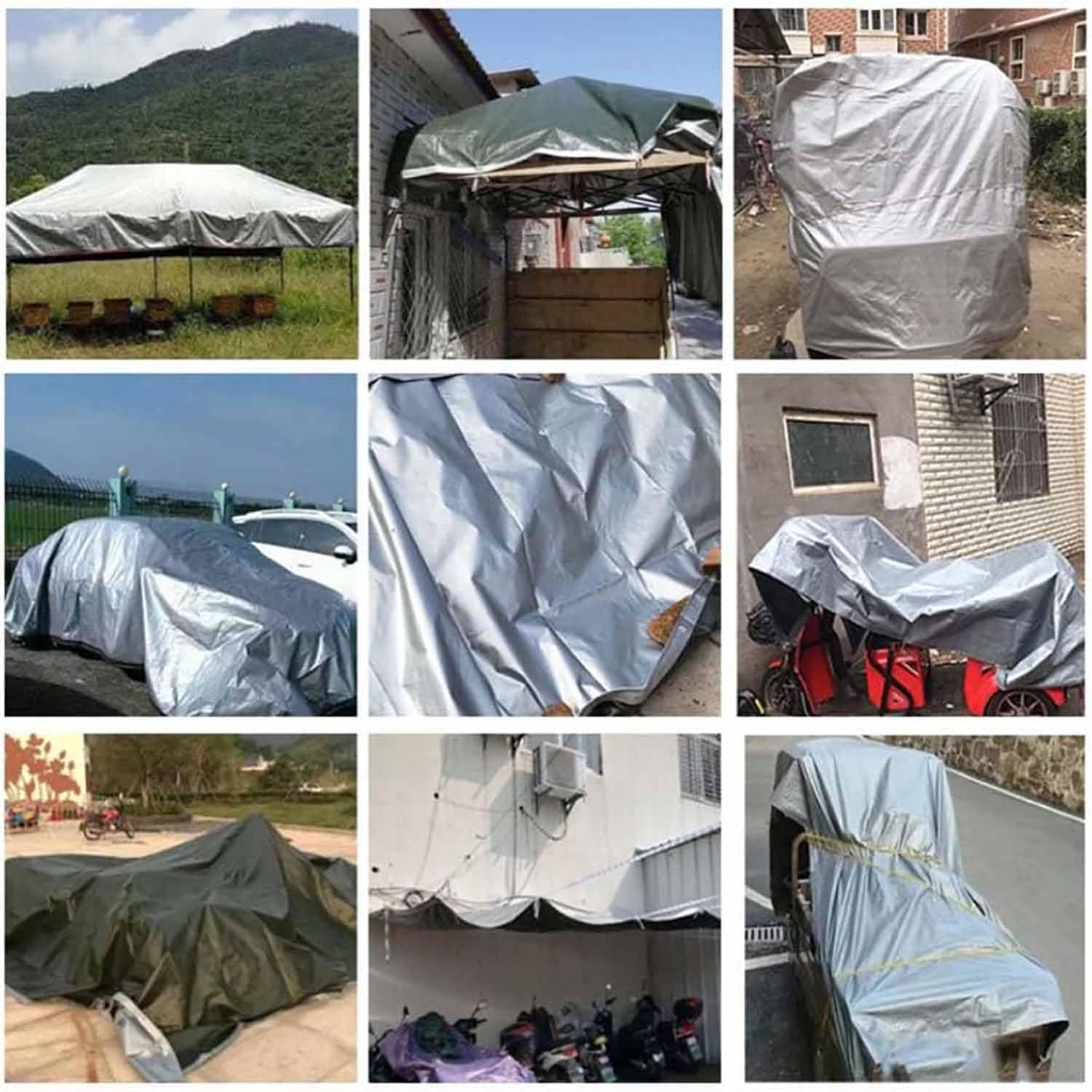 Plandeka wodoodporna, ciężka, odporna na UV, wiatroszczelna, plandeka na deszcz na zewnątrz, extra gruba, łatwa w instalacji 1, 3x9m/10x30ft