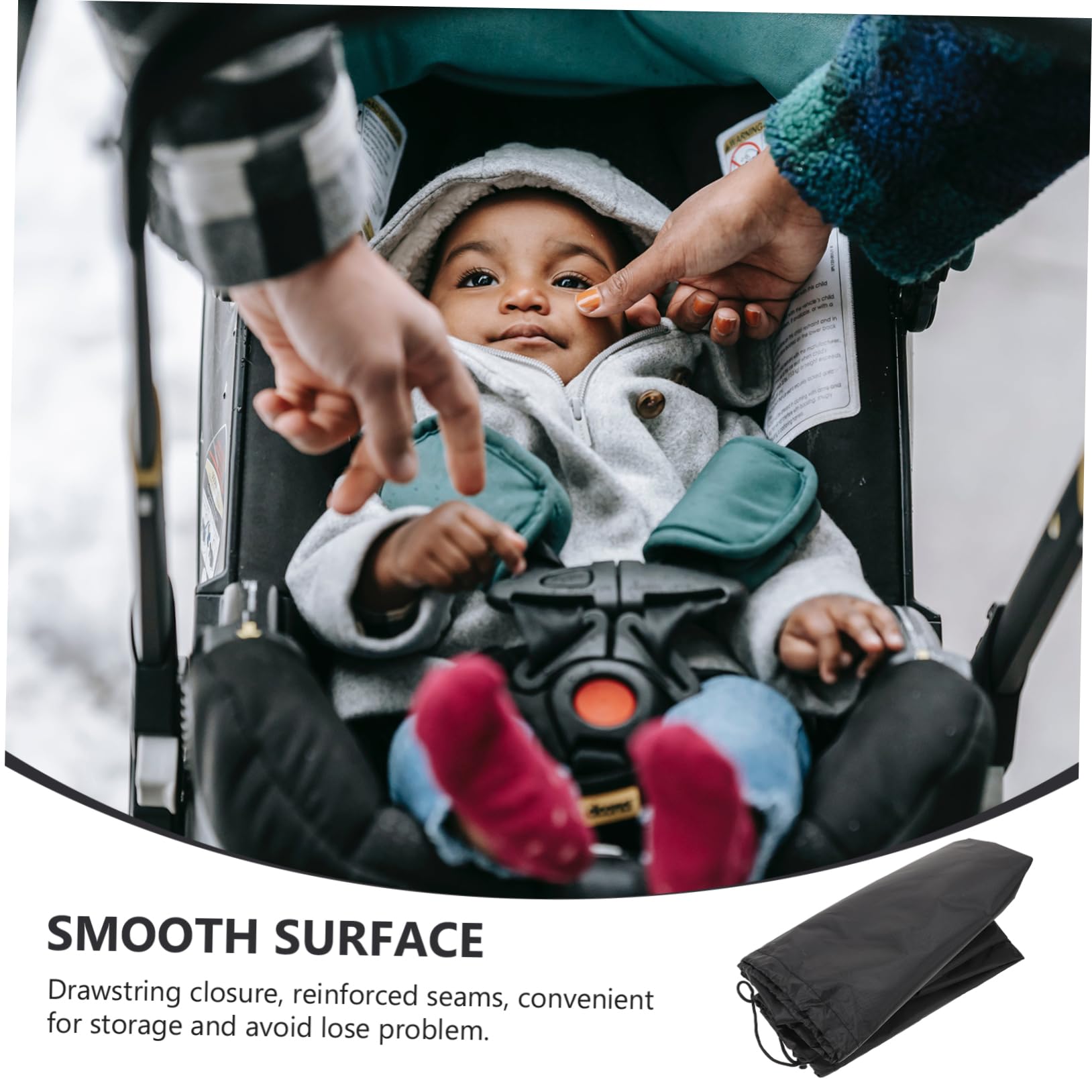 YARNOW 4 Pz Borsa Per Passeggino Copri Passeggino Doppio Borse Per Passeggino Da Viaggio Borsa Da Viaggio Passeggino Ombrello Custodia Per Seggiolino Auto Tessuto Crittografato 210d Black