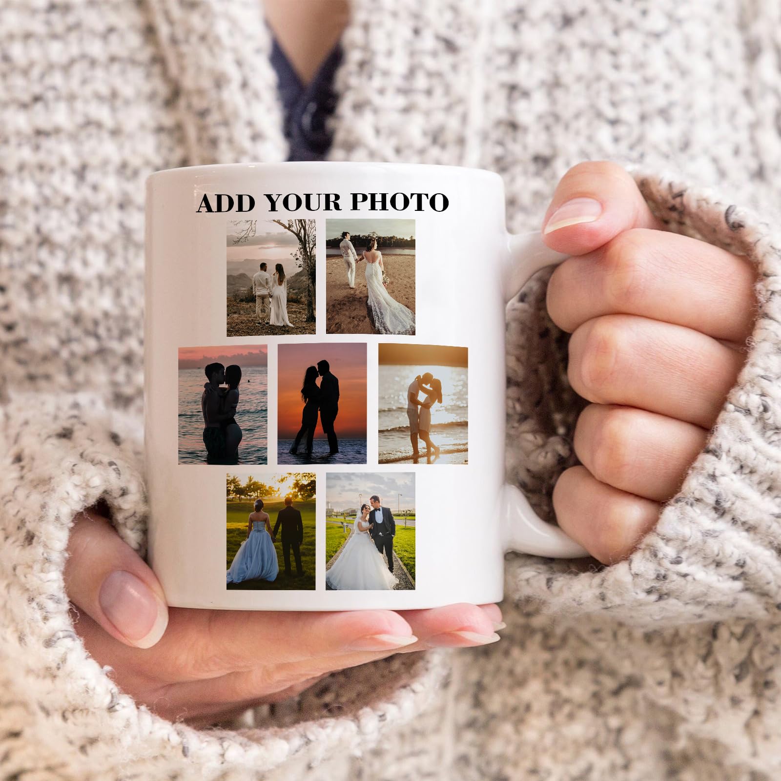 Personalized Photo Coffee Mugs 11oz - Custom Mug With Your Picture & Text, Two-Sided Print