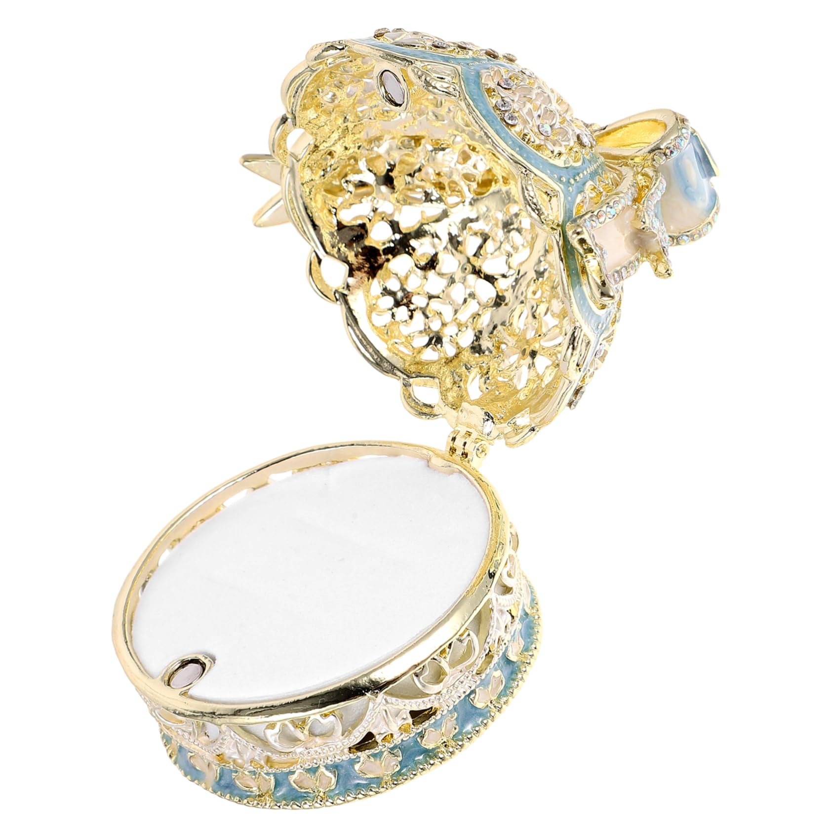 Coffret à bijoux émaillé avec compartiment de rangement sécurisé
