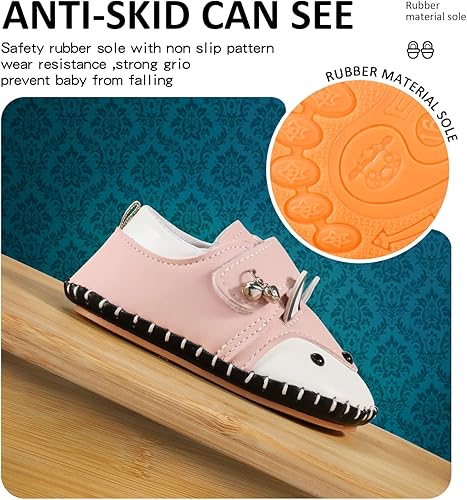 Miniatura 5 de SEBELLST Zapatos para bebés de 6 a 12 meses, 12-18 meses, zapatos para bebés recién nacidos de 0 a 6 meses, zapatos de cuna para bebé, zapatos para