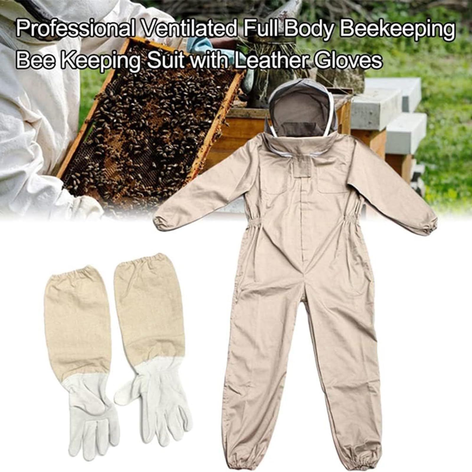 Imkeranzug Imkereijacke Mit Belüftetem Rundschleier Unisex Ultra Ventilato Professionelle Imkereianzug Imker-Schutzausrüstung Für Profis Und Anfänger
