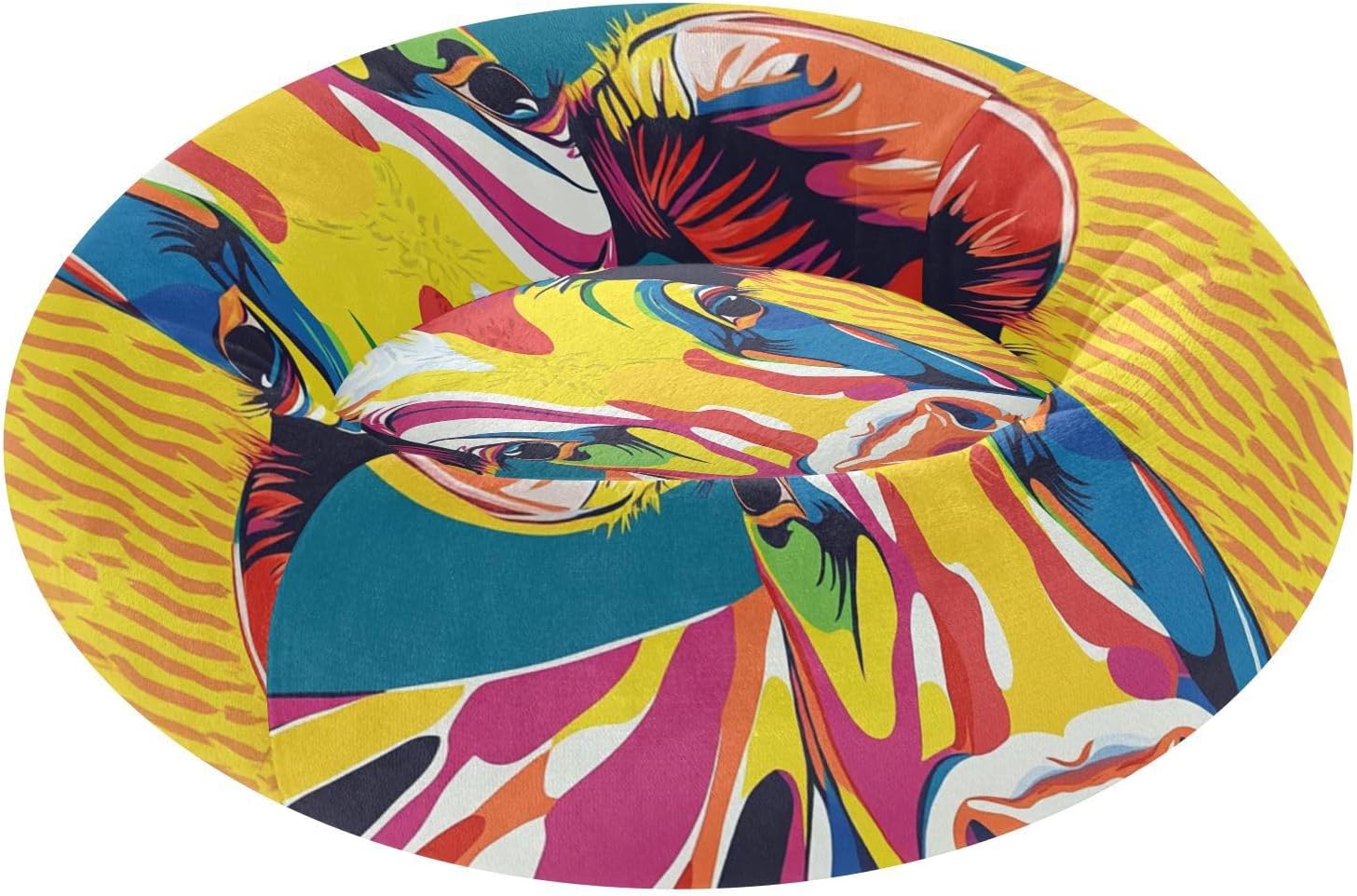 Pop Art Cow Pet Dog Bed Warm & Cozy Cat Pillow Bed for Extra Small Size Pets Sleeping M