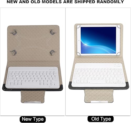 Miniatura 9 de Teclado inalámbrico Bluetooth con funda de poliuretano para Androidpara teléfono inteligente iOS, teclado Bluetooth con funda abatible y soporte