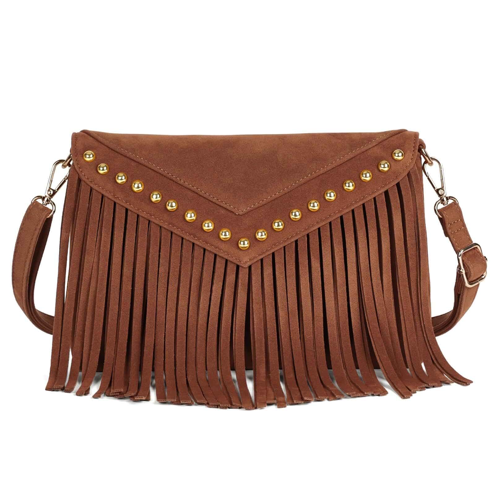 Women's Purses Small Fringe Western Crossbody Shoulder Suede Handbag