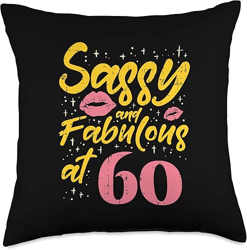 Miniatura 5 de BoredKoalas 60th Bday Almohadas 1961 regalos de cumpleaños Sassy Fabulous 60 años de edad 60 cumpleaños regalo mujeres manta almohada 16 x 16,
