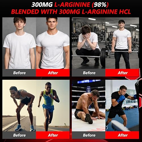 Miniatura 3 de Deepure Suplemento potenciador de óxido nítrico para hombres – Apoya el crecimiento muscular y la salud del corazón con L-Arginina y L-Citrulina