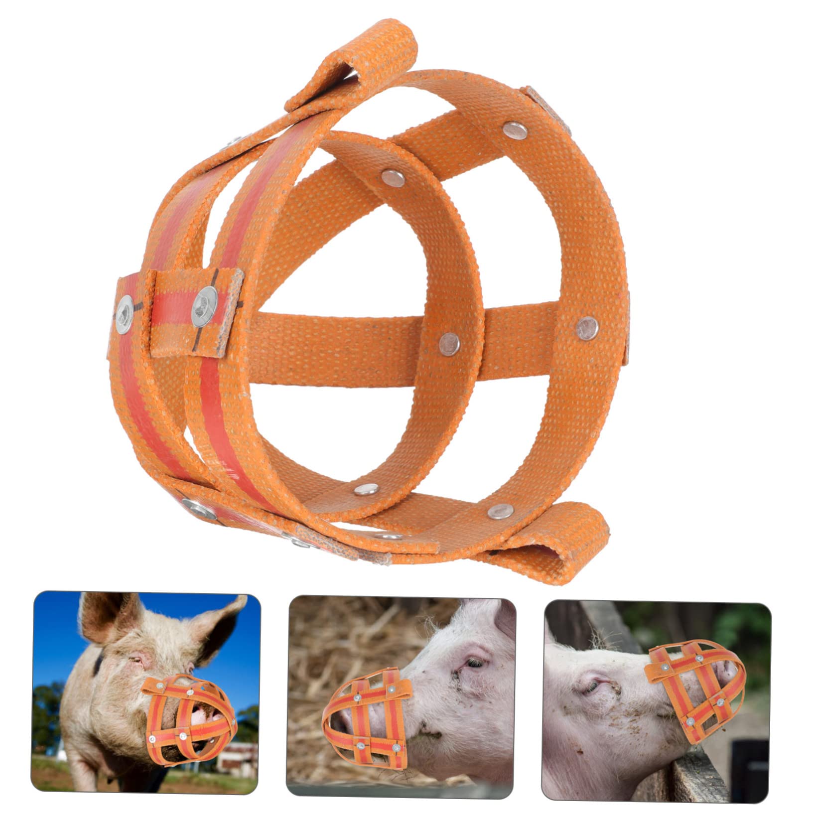 minkissy Lot De 2 Muselières Réutilisables pour Porcs Confortables pour Le Bétail Robustes Et Faciles À Nettoyer