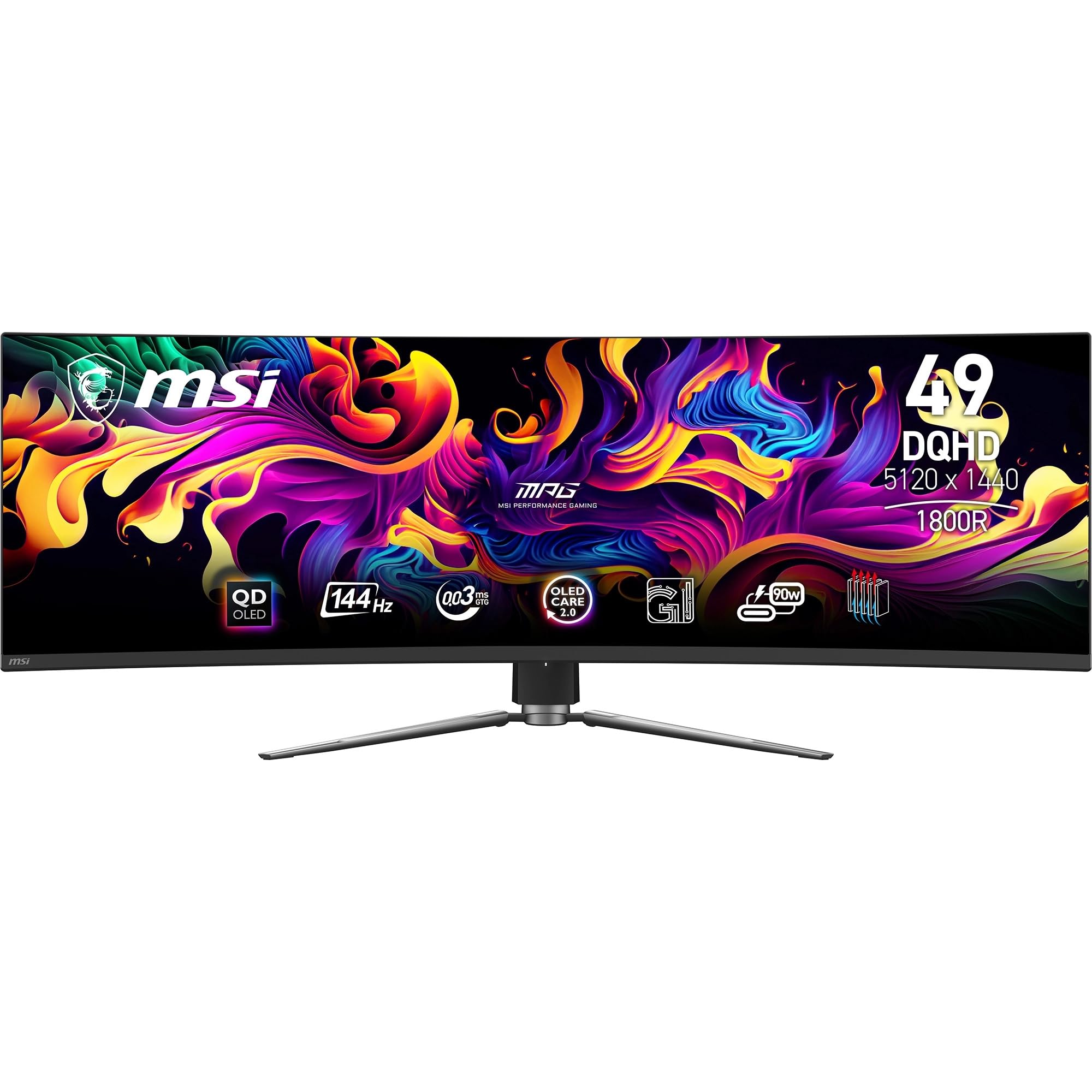 MSI MPG 491CQP QD-OLED 49インチ DQHD 144hz MSI MPG 491CQP QD-OLED Monitor Gaming Curvo 49