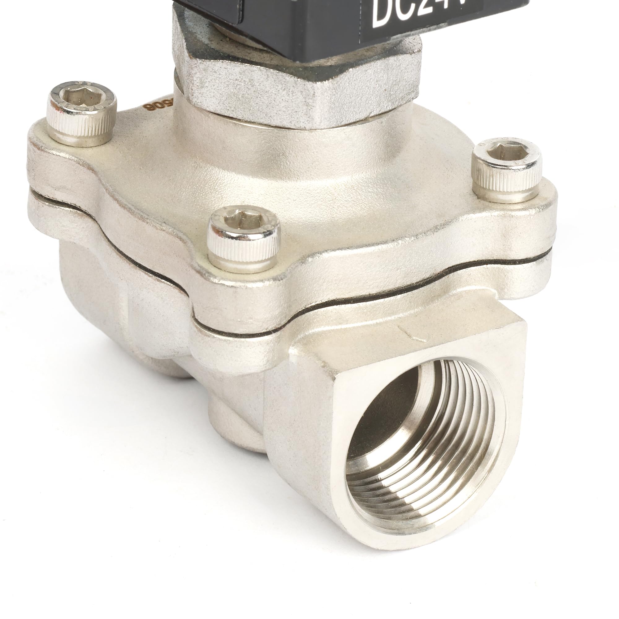 U.S. Solid Électrovanne acier inoxydable G 3/4" 24 V CC normalement ouvert 10 bar Solénoïde Valve d'eau électrique pour eau, air, diesel, kérosène et essence