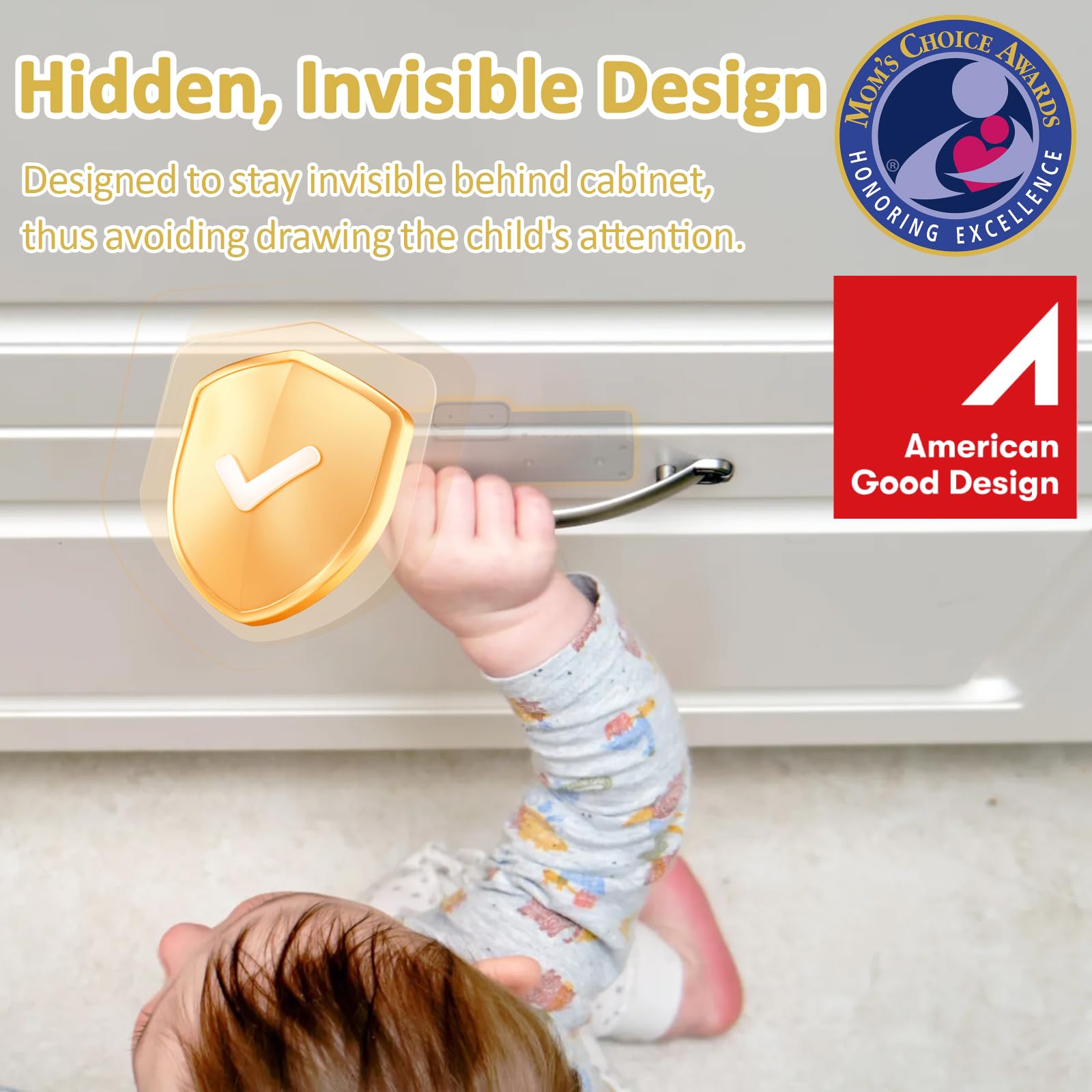 Bestkid Cerradura de gabinete NFC con tarjeta RFID, cerradura de cajón oculta delgada para seguridad infantil, archivador de licor, cocina, despensa, muebles, cajón de doble capa, no requiere taladrar