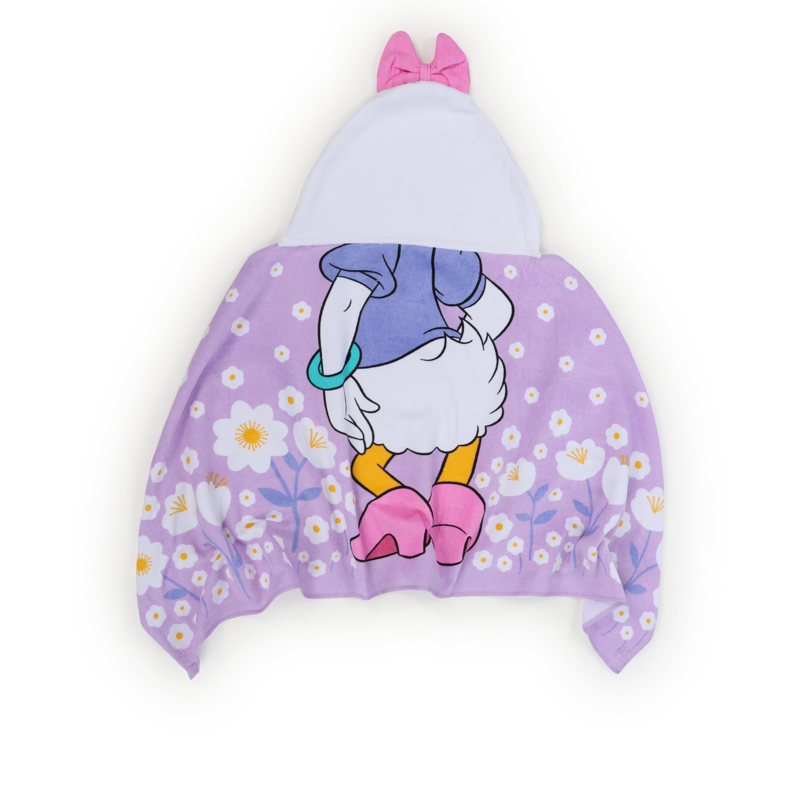 Jay Franco Disney Mickey and Friends Daisy Hooded Towel, 56 x 130cm Kids Super Soft Bath Towel, Beach, Pool & Travel - Image 2