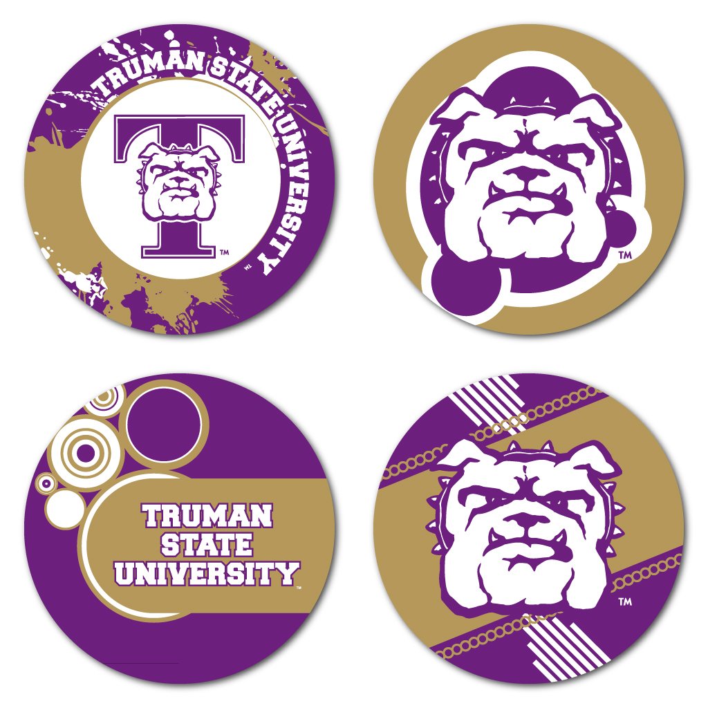 VictoryStore Coasters - Truman State University Coaster Set, Fun Designs, Set of 4