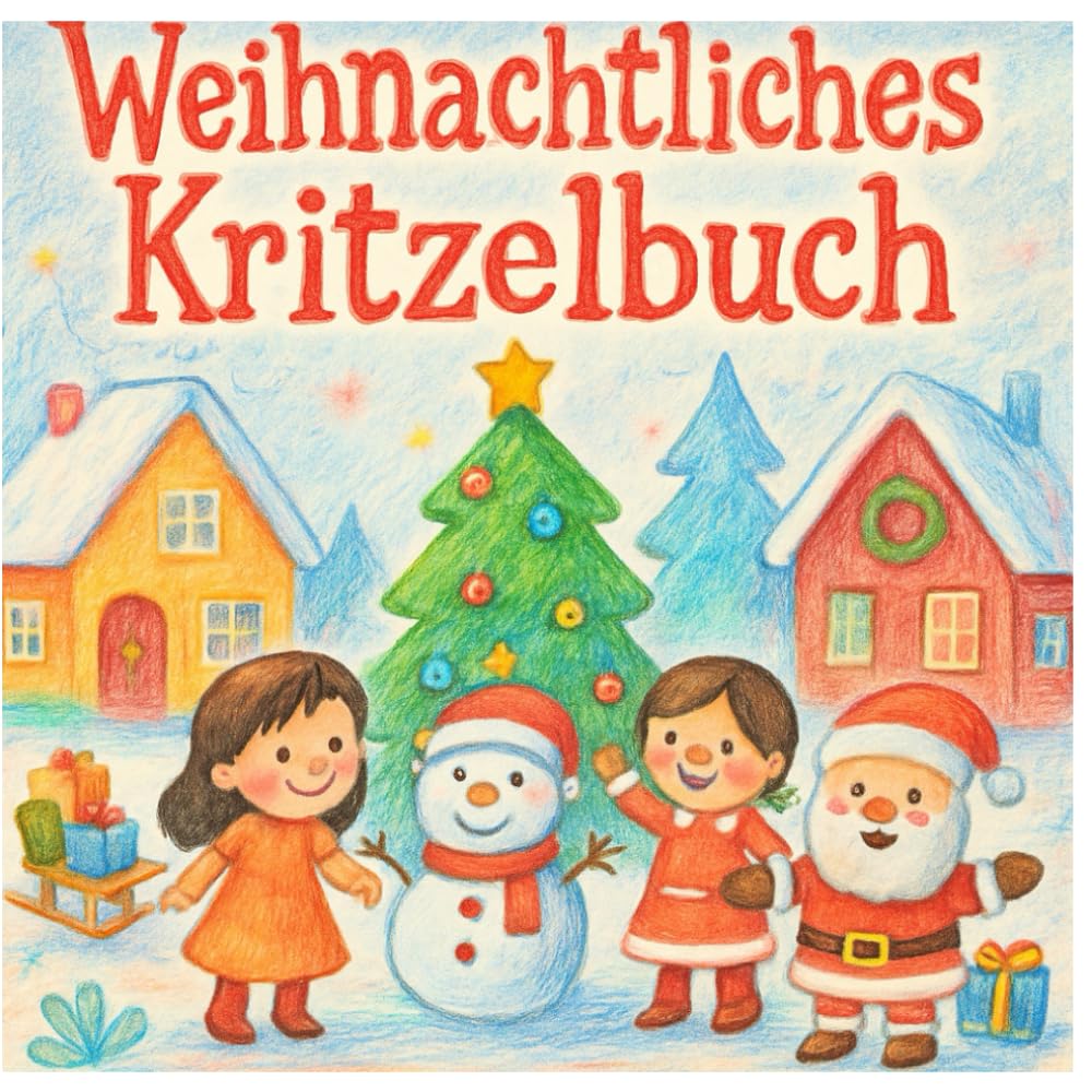 Mein erstes Weihnachts-Kritzelbuch: 30 Seiten Malspaß & einfache weihnachtliche Kritzelaufgaben für Kinder ab 1 Jahr