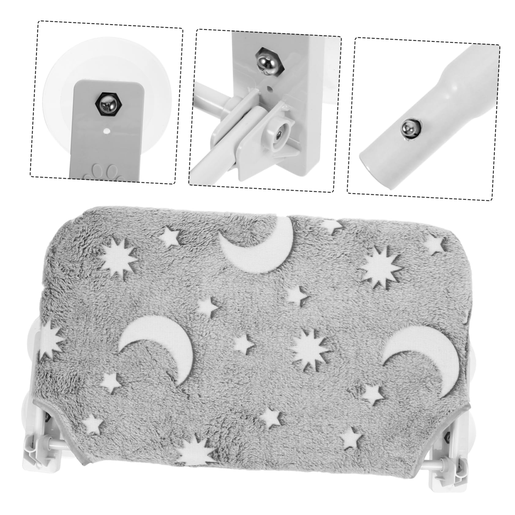 TOYANDONA Hamac de Fenêtre pour Chat, Lit Pliable en Peluche, Motif Étoiles Lumineuses, sans Fil, pour Intérieur, Siège Confortable