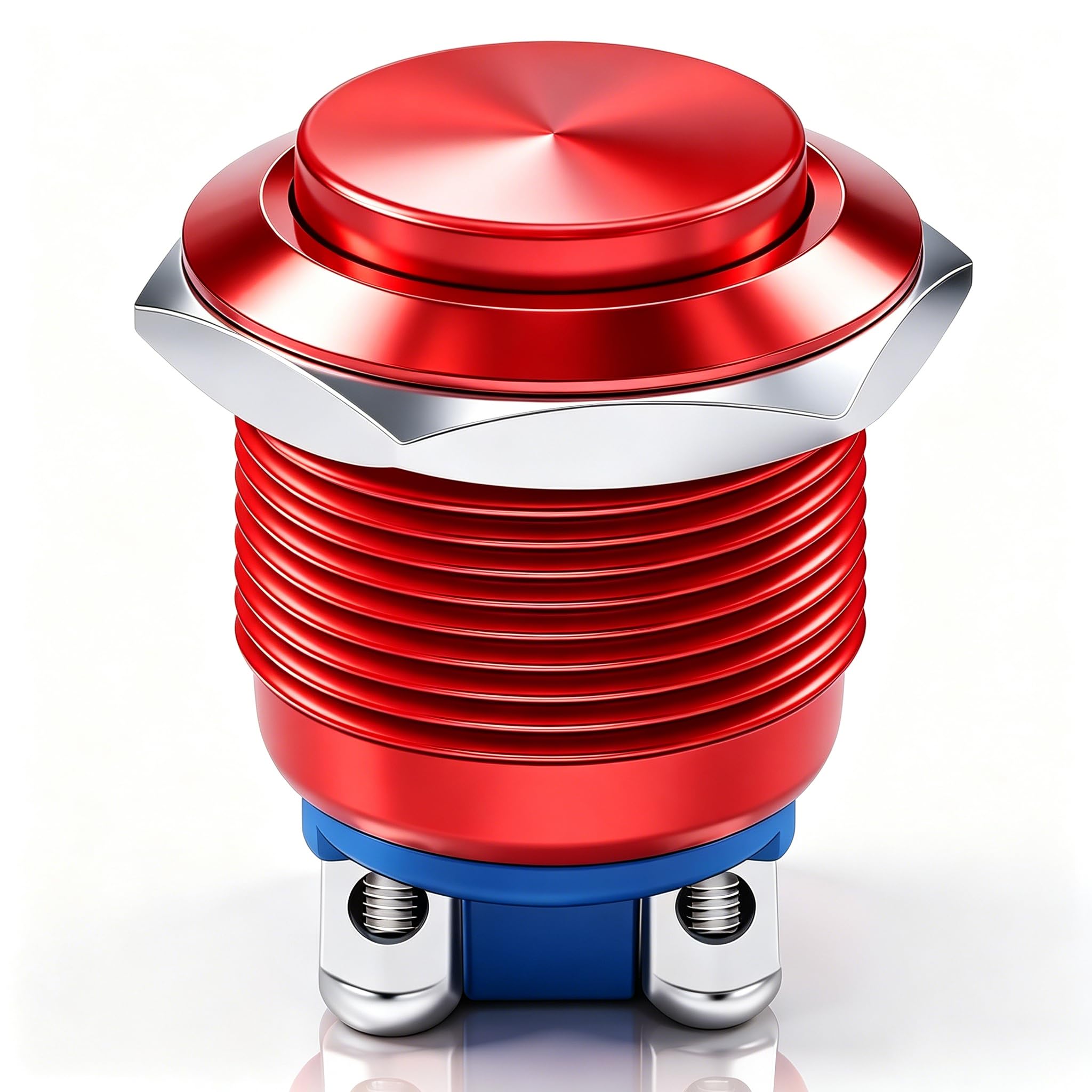 Twidec/19mm Waterproof Red Metal Shell Momentary Raised Top Push Button Switch 3A/12~250V SPST 1NO Start Button for car Modification Switch M-19-R-G-picture-28