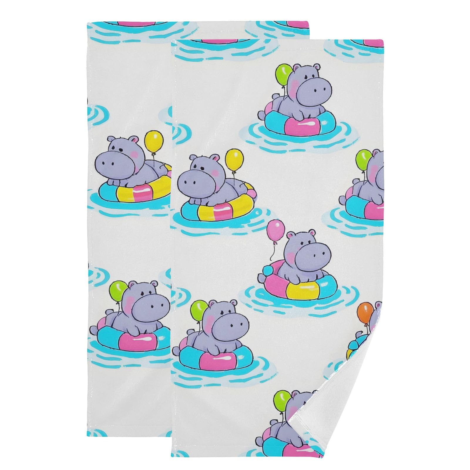 Toallas de mano de algodón y secado rápido absorbentes, 2 toallas suaves de 36 x 72 cm