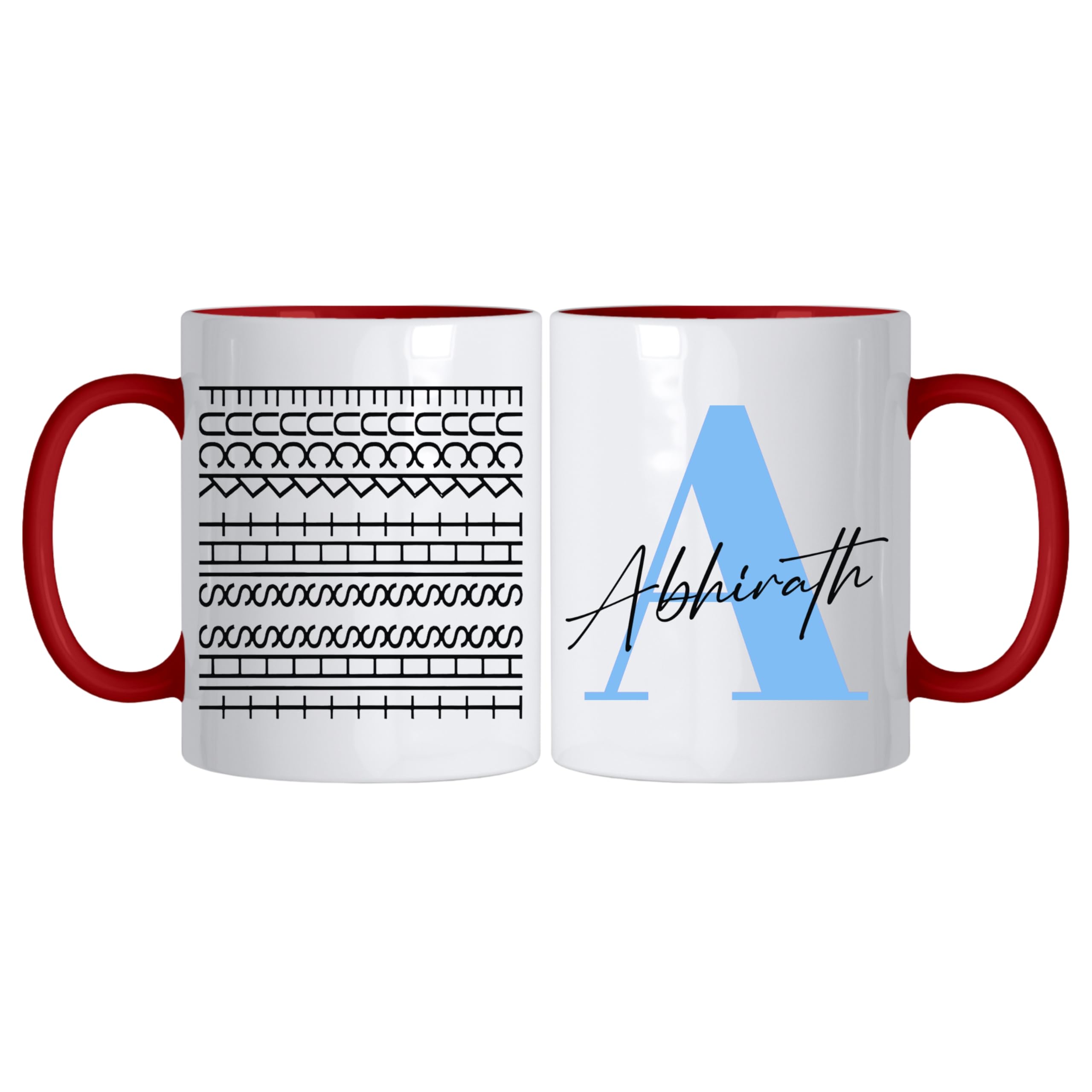 Getagift Personalised Hidden Message Mug – “F*ck It This Shit” Optical Illusion with Name & Initial, Inside Coloured Coffee, Tea Mug. (Red)