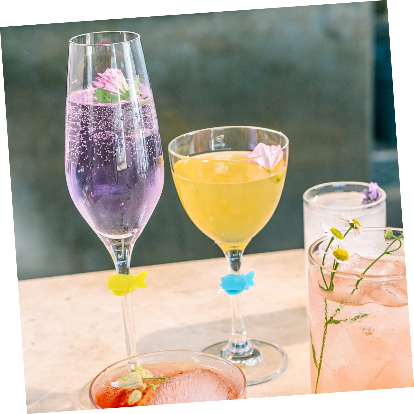 Amosfun 36 Pz pennarello per bicchiere di vino ciondoli di vino animale bicchieri da martini segnacalici vino Marcatori bicchiere vino bicchieri vino cartelli matrimonio fascino del vino