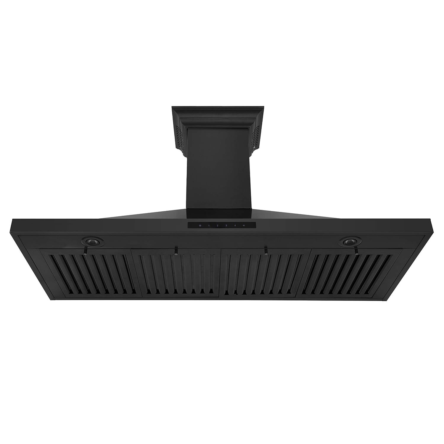 ZLINE 48 in. Convertible Vent Wall Mount Range Hood in Black Stainless Steel with Crown Molding (BSKBNCRN-48)