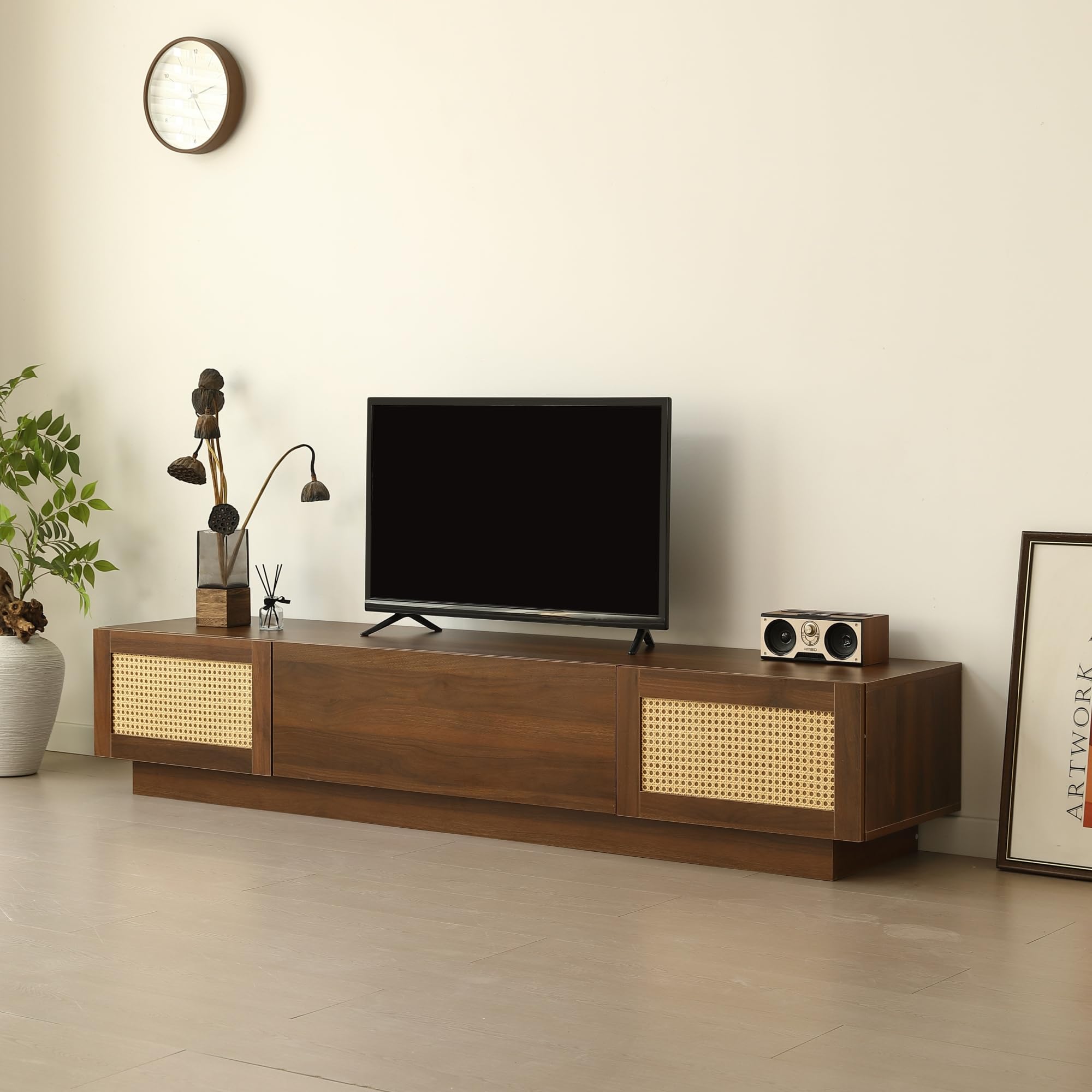 超人気！【幅150cm】テレビ台 ローボード テレビボード ラタン風 BROWN Amazon｜テレビ台 ローボード ラタン風 幅150cm/180cm 北欧 おしゃれ