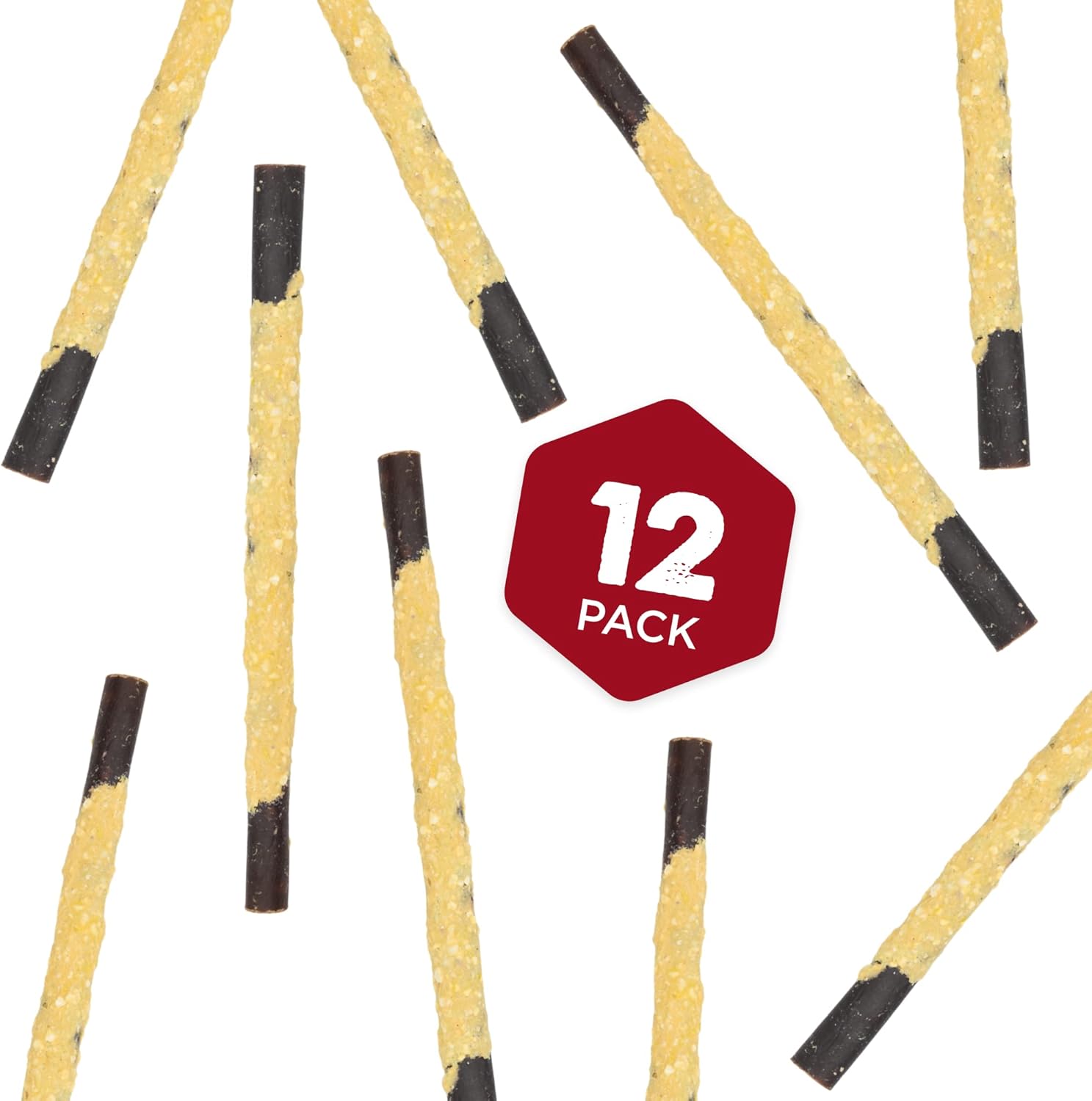 Best Bully Sticks Cheese Wrapped Beef Collagen Sticks - 12 Inch 12 Count (Pack of 1) - Natural, Long-Lasting, Limited Ingredient Treat, Supports Joints, Skin, Coat