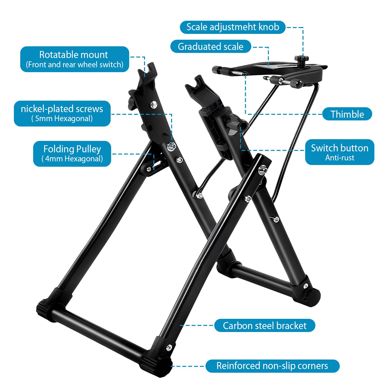 Omabeta Centreerstandaard voor fietsvelgen, rode aluminiumlegering, fietsreparatiegereedschap, eenvoudig te bedienen voor mountainbikes, racefietsen en vouwfietsen