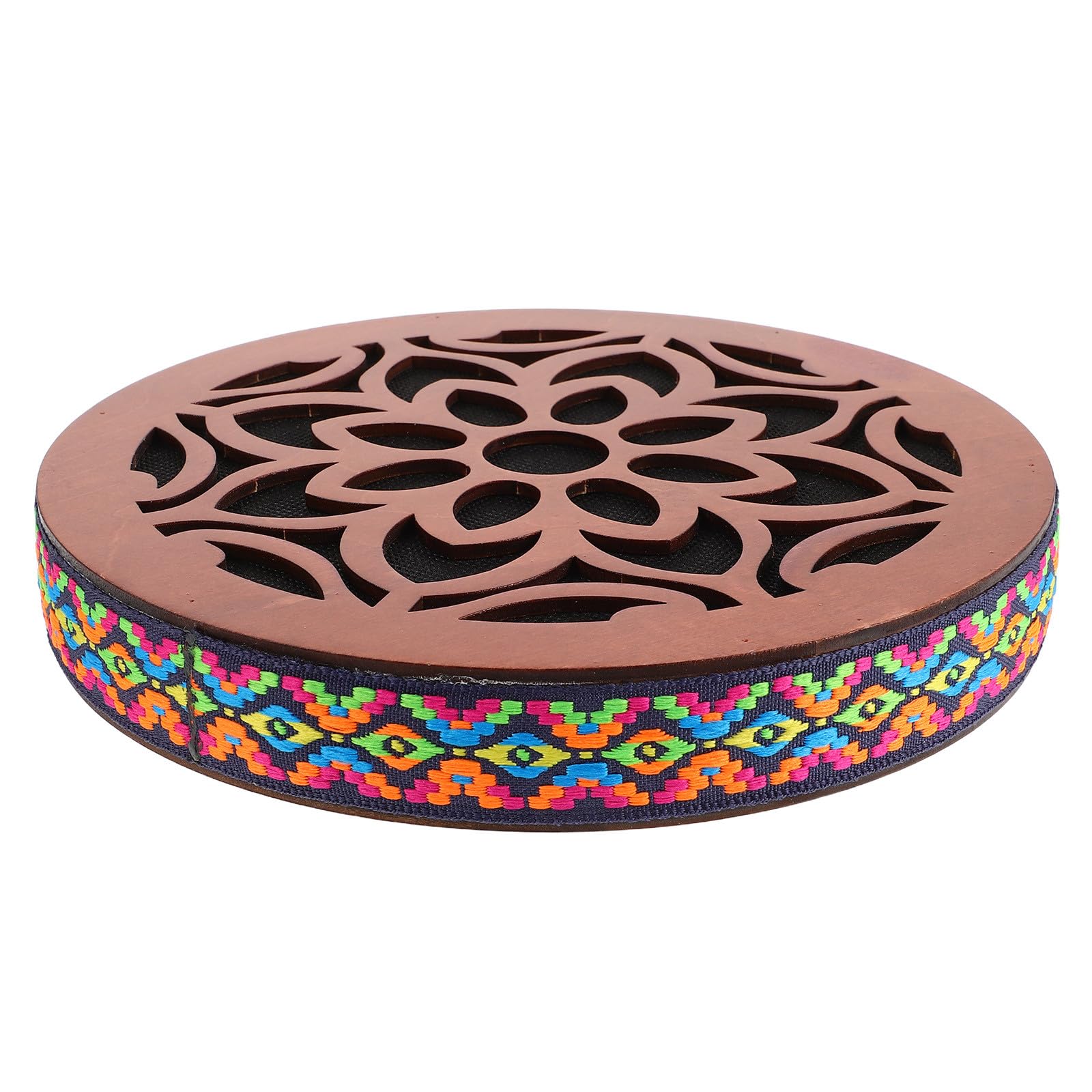 Tambour Océan en Bois 8 Pouces, Percussion Traditionnelle Ethnique