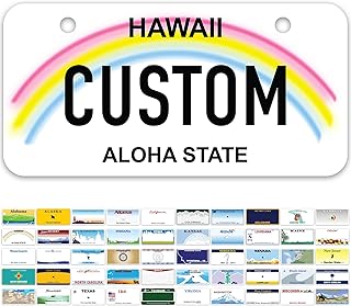 Mini License Plates, Personalized License Plates, Custom for Car, Bikes, ATV, Kids Car, Golf Cart, Jeep, 2x4 Inch, Rust-Free Fade Resistant Aluminum, USA Made by My Sign Center (Hawaii)