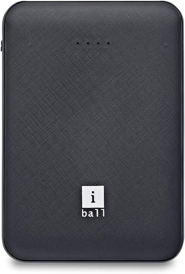 iBall 5000 mAh, Powerbank (IB-5000LPS), Dual USB Output, Black