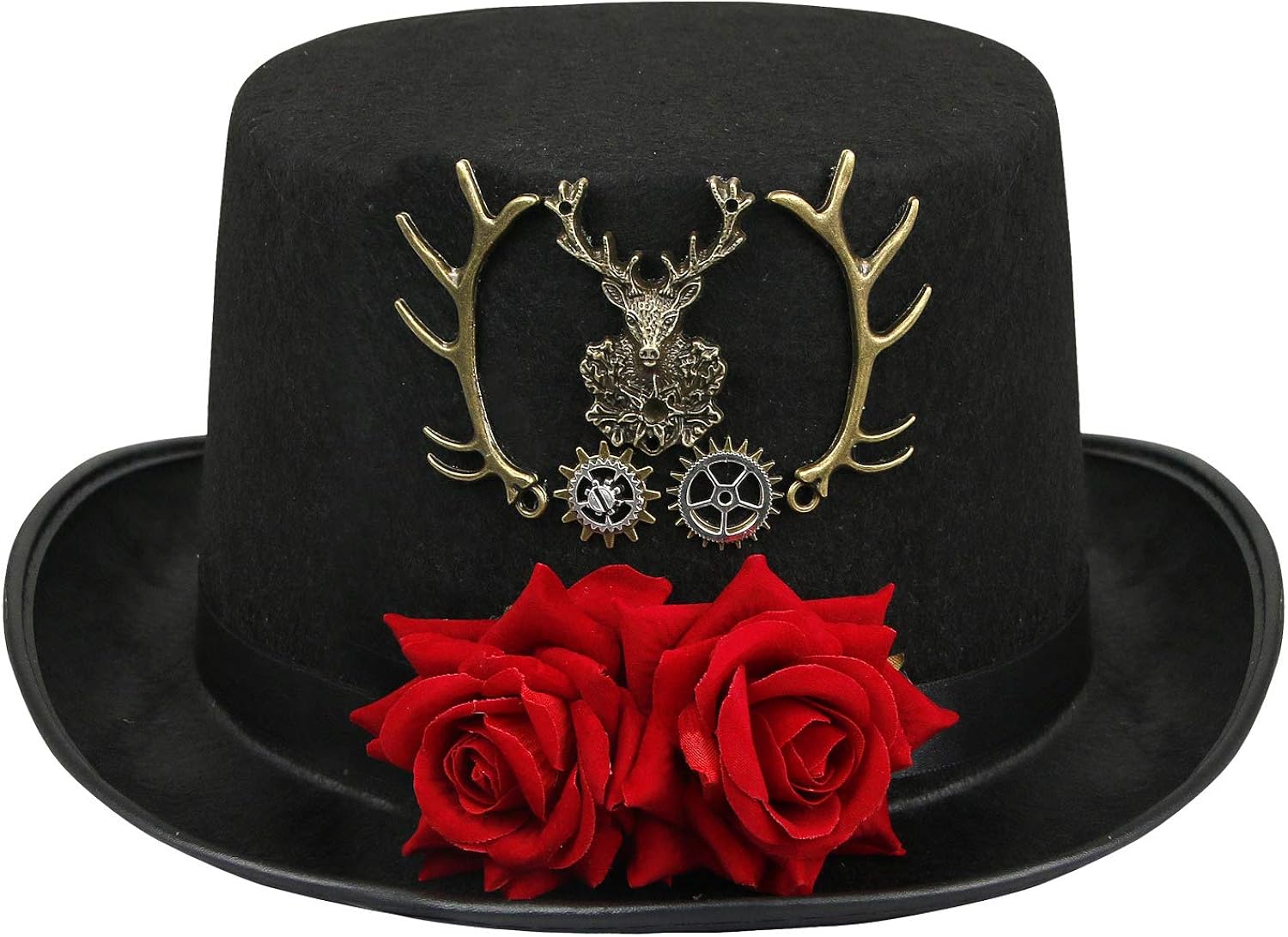 Charmian Unisex Steampunk Top Hat Goggles Gears Chain Deluxe Costume Accessory: Clothing