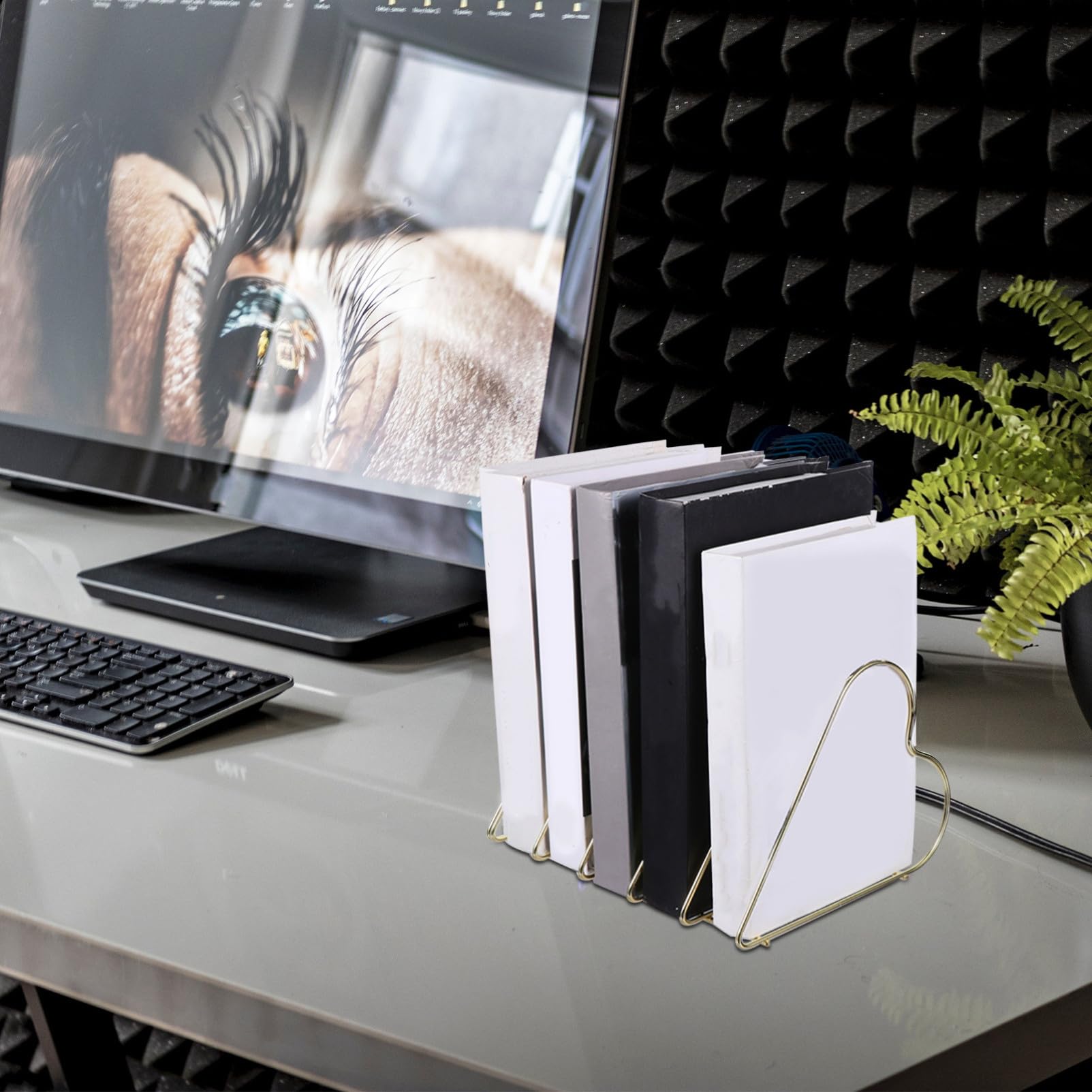 STOBOK 1pezzi Portariviste in Ferro Portalibri Iron Art Organizer per Riviste per Ufficio Domestico per Varie Carte Posta File Cartelle Quaderni Libri Spessi