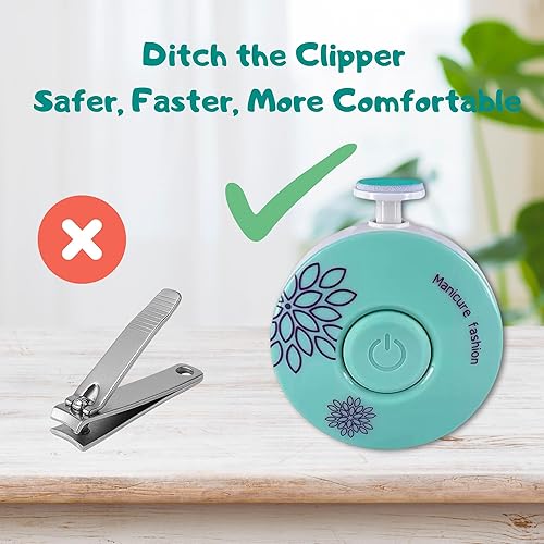 Miniatura 4 de Wonderbug Juego de limas de uñas eléctricas para bebés y pulidores, alternativa para recién nacidos a niños pequeños, adultos y personas mayores